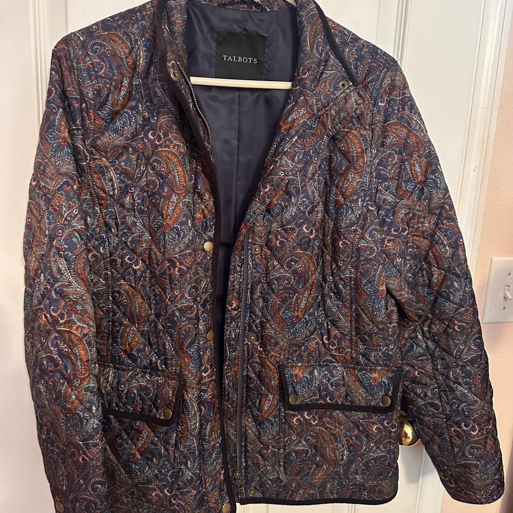Talbots Woman’s Paisley Quilted Jacket - Multicolor